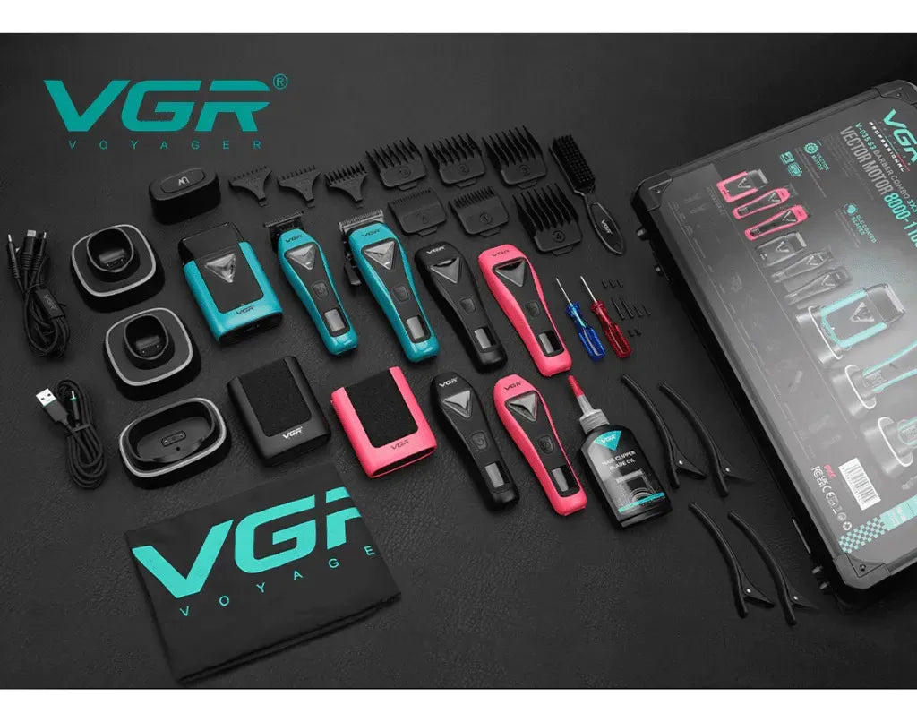 VGR V-035 S3 Clipper, Trimmer & Shaver Barber Combo