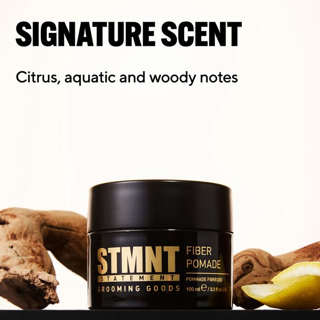 STMNT Grooming Goods Fiber Pomade, 3.38 oz | Semi-Matte Finish | Strong Control | Easy To Wash Out