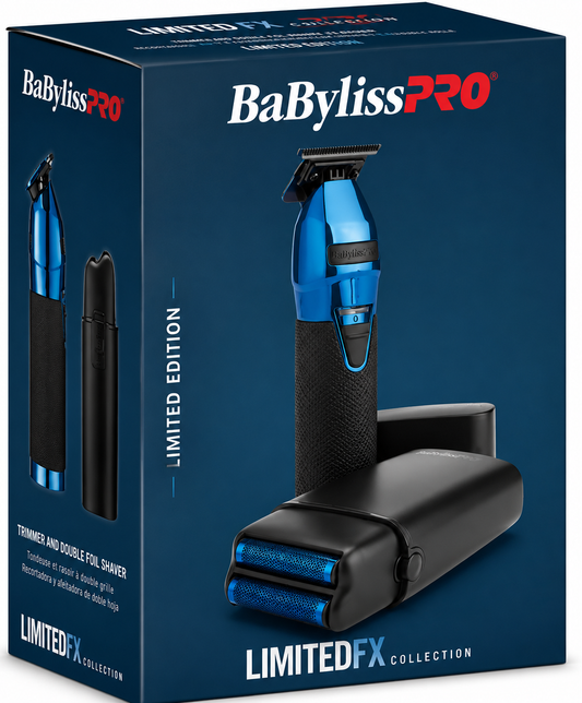 BaBylissPRO LimitedFX Black & Blue Trimmer & Foil Shaver Set