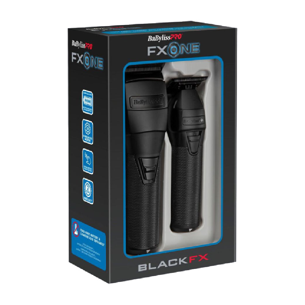 BABYLISS PRO FXONE BLACKFX CLIPPER & TRIMMER BUNDLE