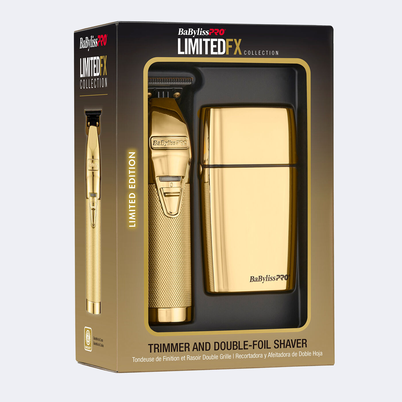 BaBylissPRO® LimitedFX Gold Trimmer and Double-Foil Shaver Set