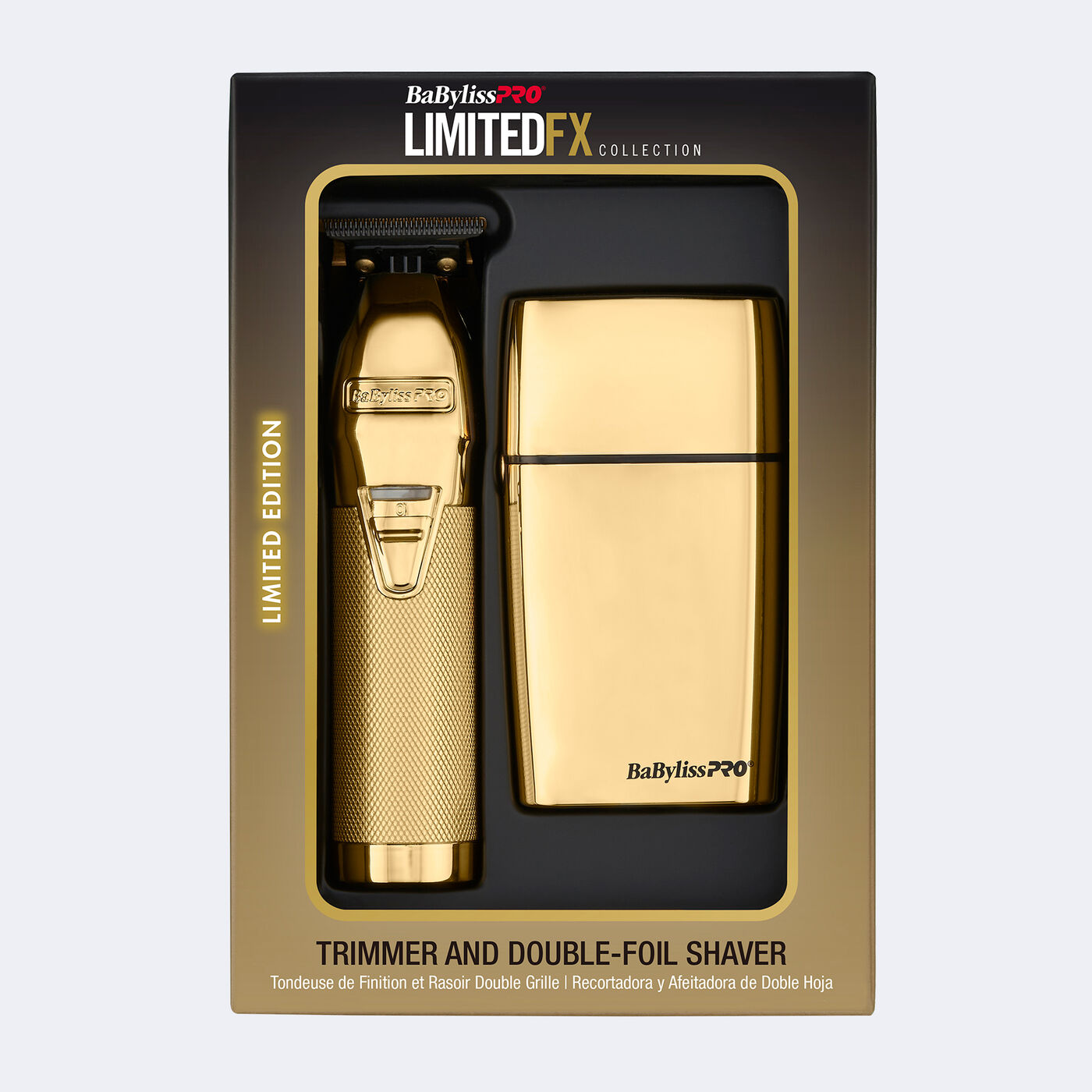 BaBylissPRO® LimitedFX Gold Trimmer and Double-Foil Shaver Set