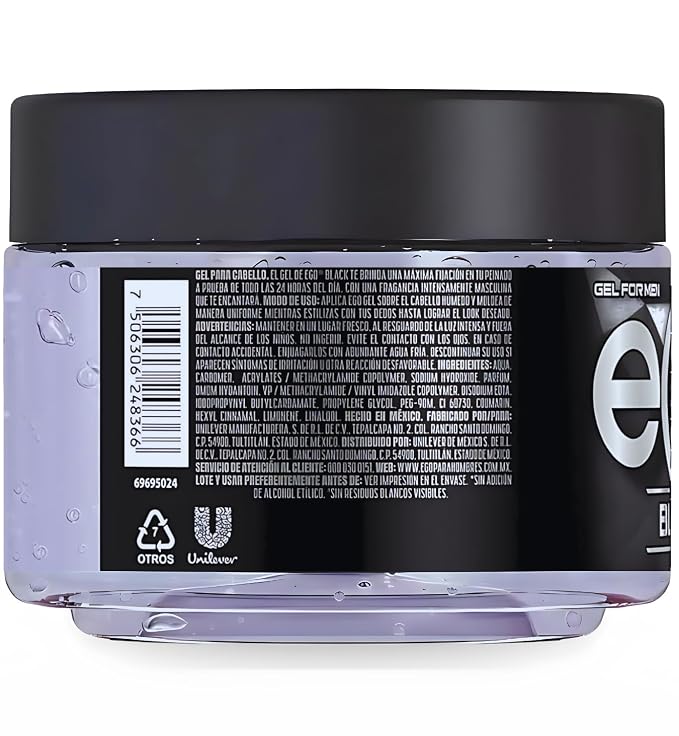Hair GEL For MEN eGo Black (450ml) / Male Fragrance Extra STRONG
