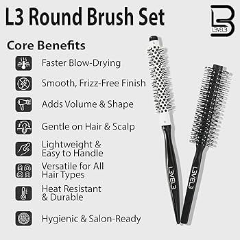 L3 Level 3 Round Brush Set - 2 Pc