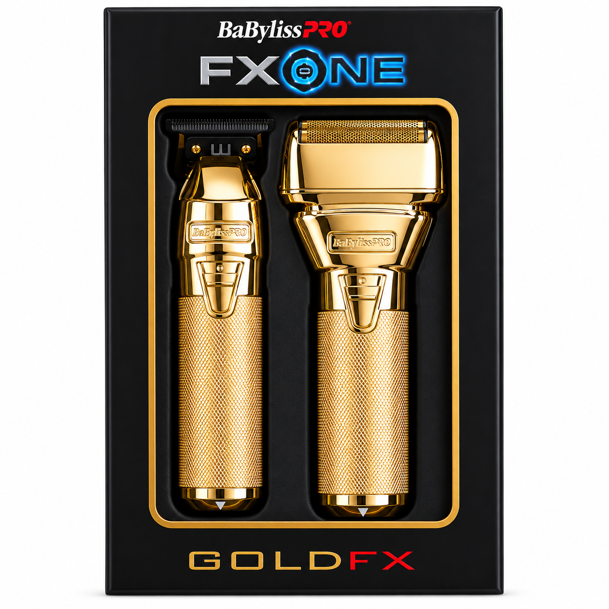 BaBylissPRO FXONE GoldFX Trimmer FX799G & Shaver FX79FSG Bundle + Dual Battery Charger