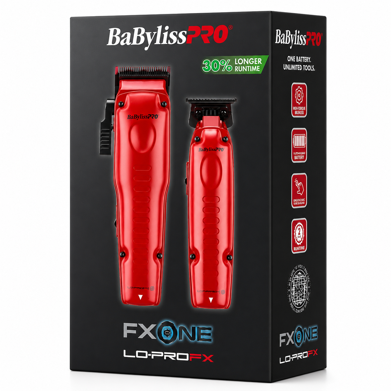 BaBylissPRO FXONE LO‑PRO Matte Red Combo