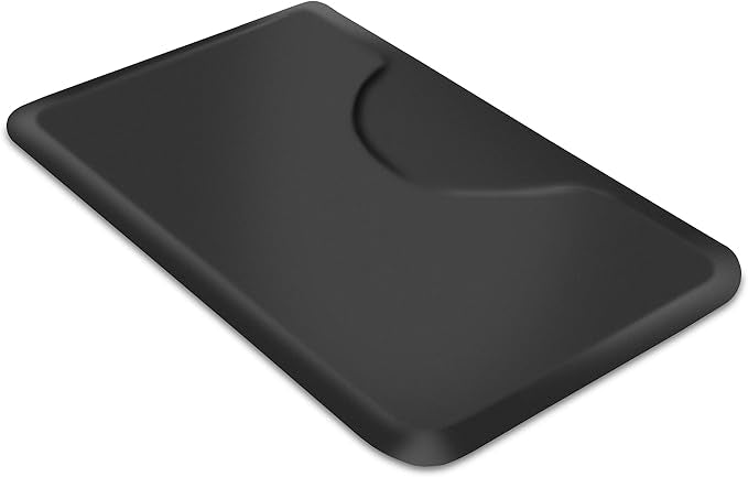 Salon & Barber Shop Chair Anti-Fatigue Floor Mat - Black Rectangle - 3 ft. x 5 ft. 7/8 in. Thick