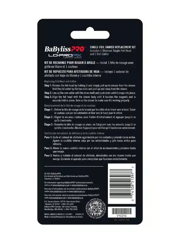 BabylissPro Lo-ProFX Compact Series Foil Shaver Replacement Foil and Cutter