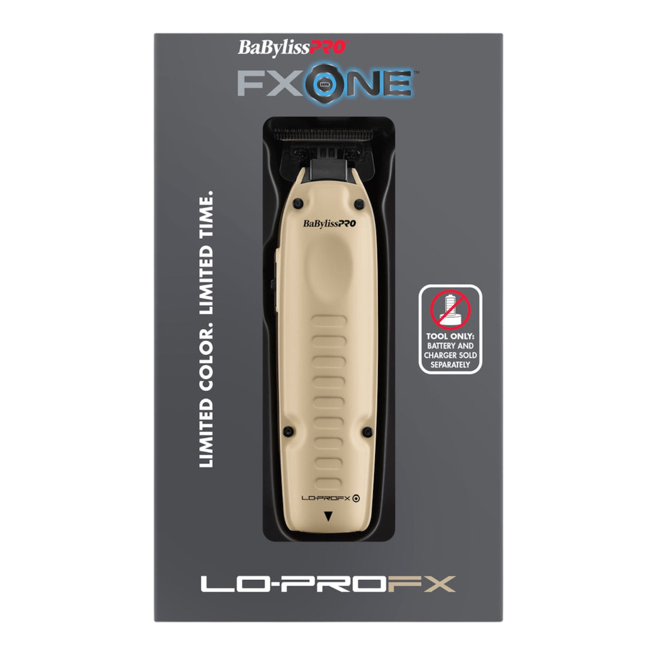 BaBylissPRO FXONE Low-Profile Sand Interchangeable Battery Trimmer + FXONE Battery Accessories Kit