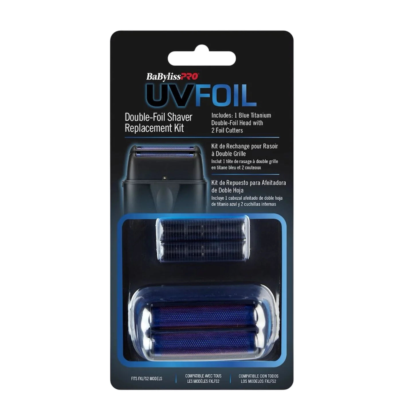 BaBylissPRO Replacement UV Double Foil Shaver Head Black