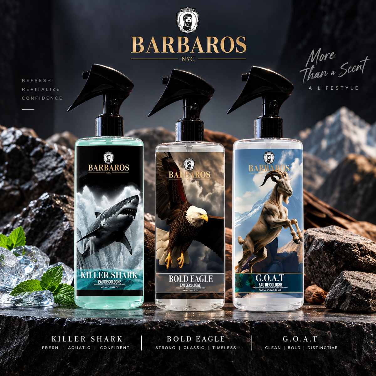 Barbaros NYC Aftershave Cologne – 500ml