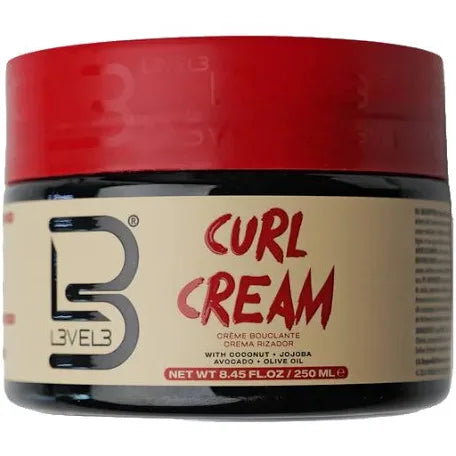 Level 3 Curl Cream – Curl Defining Cream with Coconut Oil & Jojoba Oil – 8.45 oz