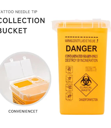 Razor Blade Disposal Container for Barbershop, Disposable Sharps Container for Used Razor Blades, Barber Blade Disposal Case, Puncture-Resistant Safety Container for Salon & Barber Supplies