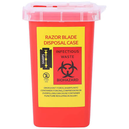 Razor Blade Disposal Container for Barbershop, Disposable Sharps Container for Used Razor Blades, Barber Blade Disposal Case, Puncture-Resistant Safety Container for Salon & Barber Supplies