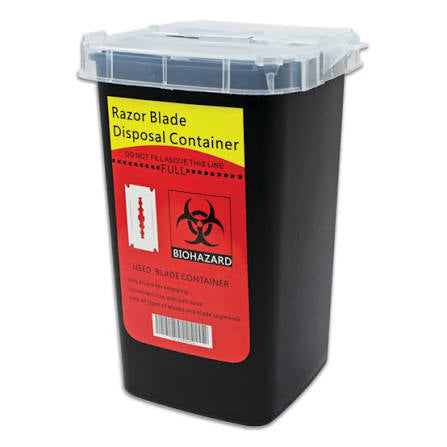 Razor Blade Disposal Container for Barbershop, Disposable Sharps Container for Used Razor Blades, Barber Blade Disposal Case, Puncture-Resistant Safety Container for Salon & Barber Supplies