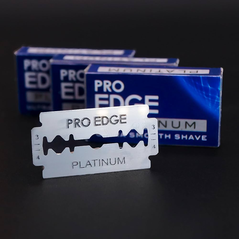 4x4 Pro Edge Platinum Razor Blades, 100 Pieces, Double Ed, Ultra Soft Shave