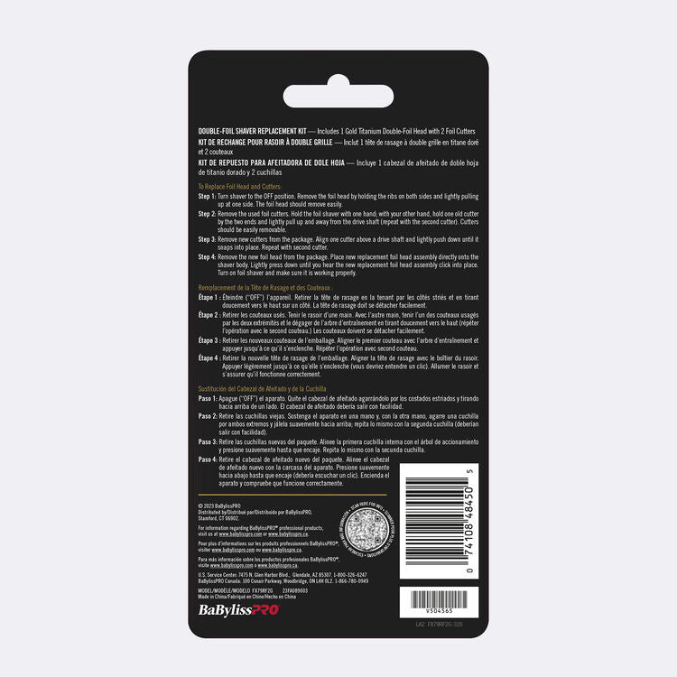 BaBylissPRO® FXONE Replacement Foils & Cutters (Gold)