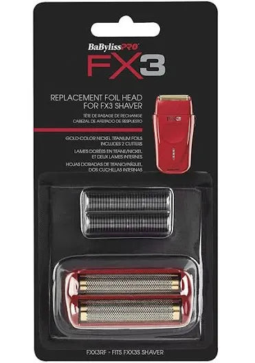 BaBylissPRO FX3 Professional High- Speed Replacment Double Foil Shaver Head with 2 Cutters