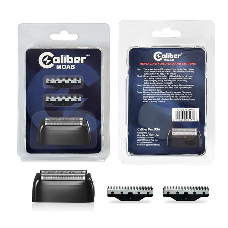 Caliber Moab Replacement Blades for Foil Shaver, Triple Foil Head Compatible with Caliber Moab Electric Shaver