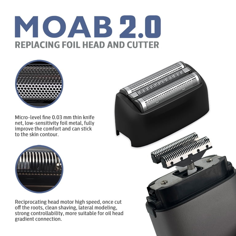 Caliber Moab Replacement Blades for Foil Shaver, Triple Foil Head Compatible with Caliber Moab Electric Shaver