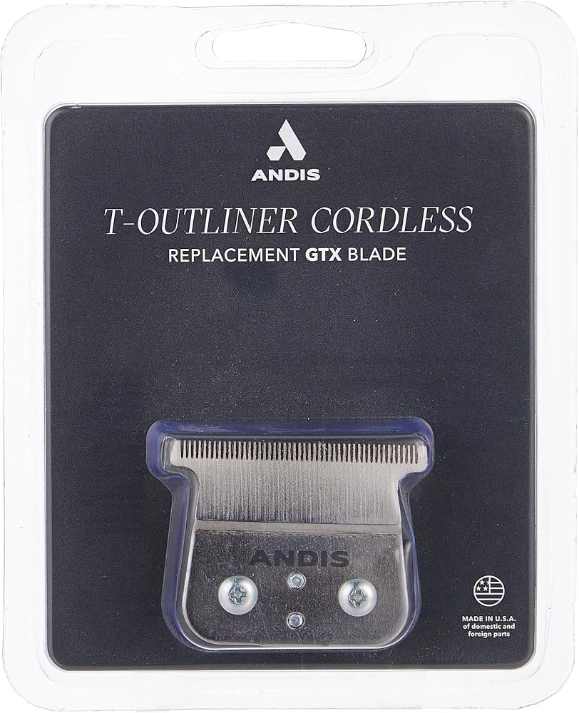 Andis 04555 Cordless T-Outliner Li Replacement Deep Tooth GTX Blade, Steel