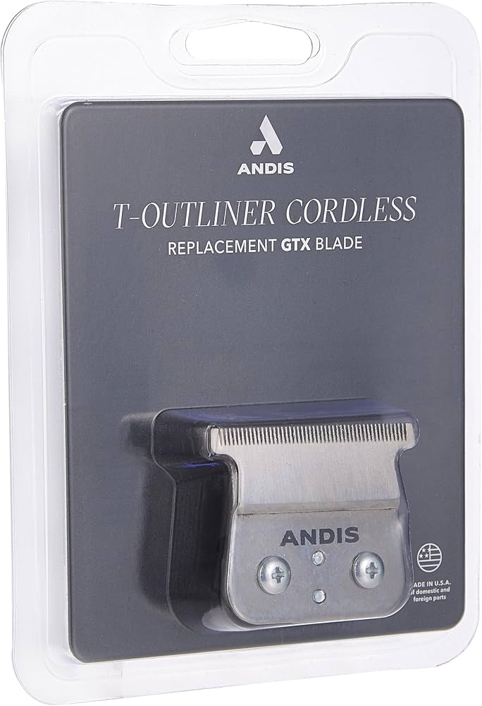 Andis 04555 Cordless T-Outliner Li Replacement Deep Tooth GTX Blade, Steel