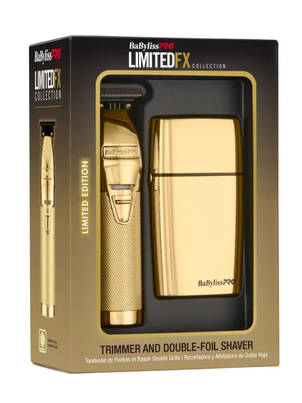 BaBylissPRO LimitedFX Gold Trimmer and Double Foil Shaver