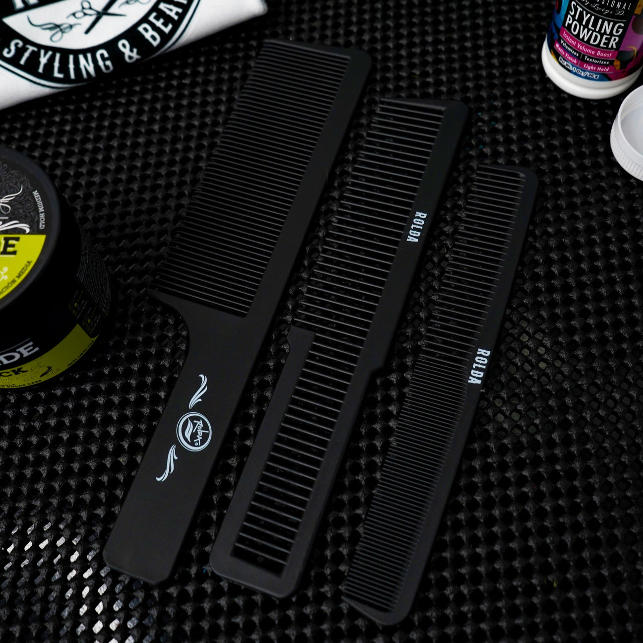 Rolda - Barber Hair Styling Comb Kit | 3-Pack