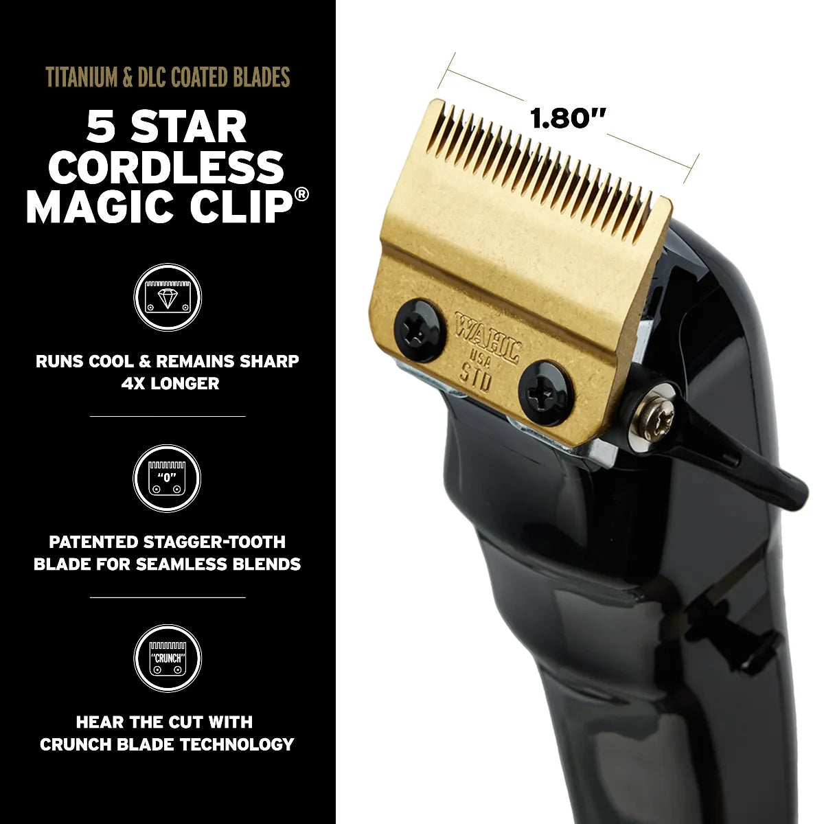 Wahl Professional Cordless Barber Combo Includes Magic Clip Blending Clipper and Detailer Li Trimmer 100 Min Runtime