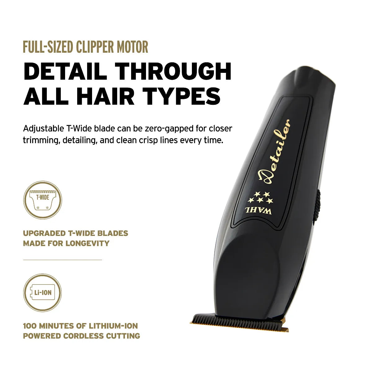 Wahl Professional Cordless Barber Combo Includes Magic Clip Blending Clipper and Detailer Li Trimmer 100 Min Runtime