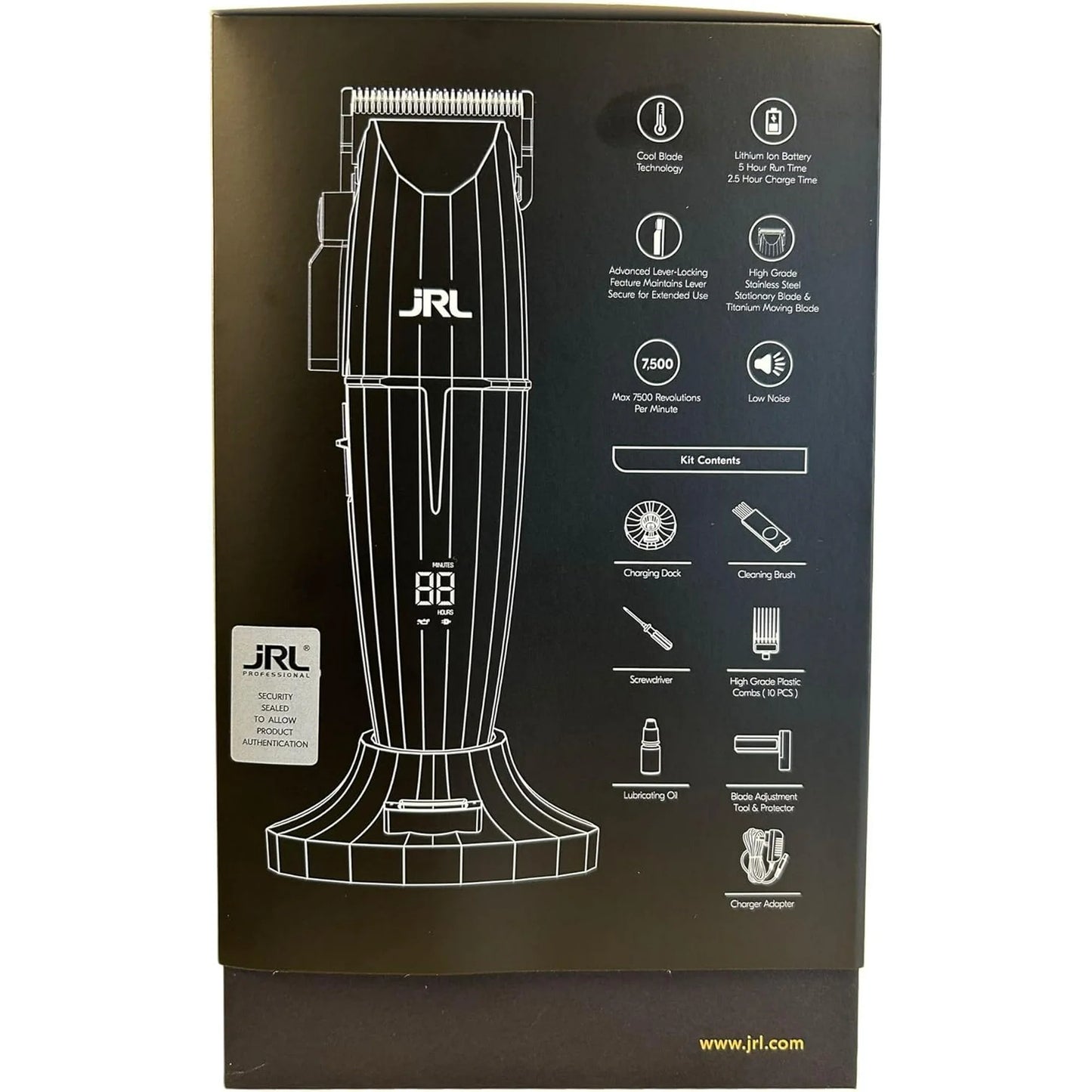 JRL Professional Ghost Cordless Hair Clipper - White (2020C-W)