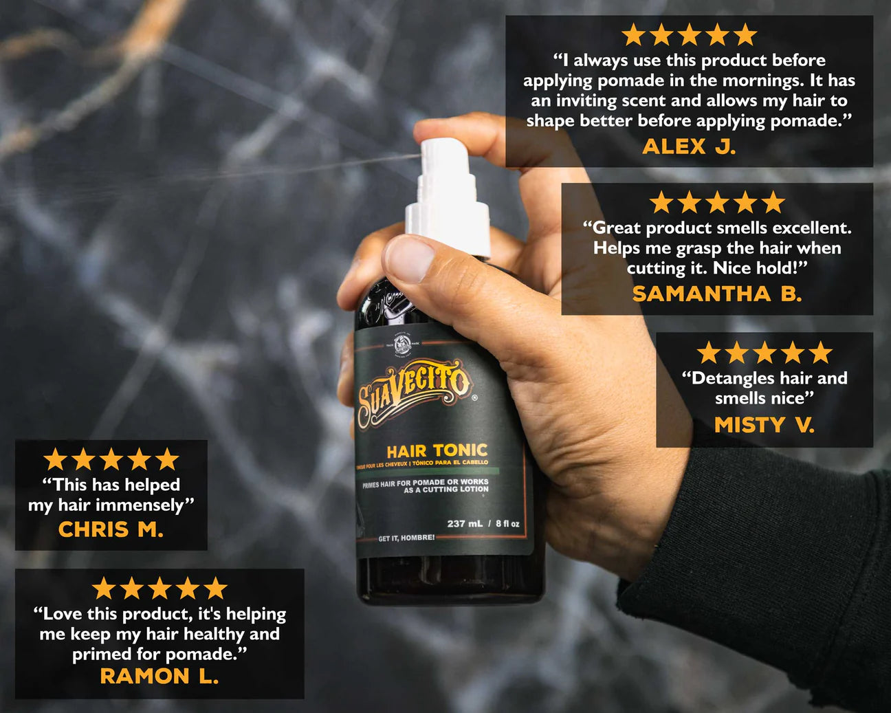 Suavecito Hair Tonic for Men – Prep, Restyle & Refresh