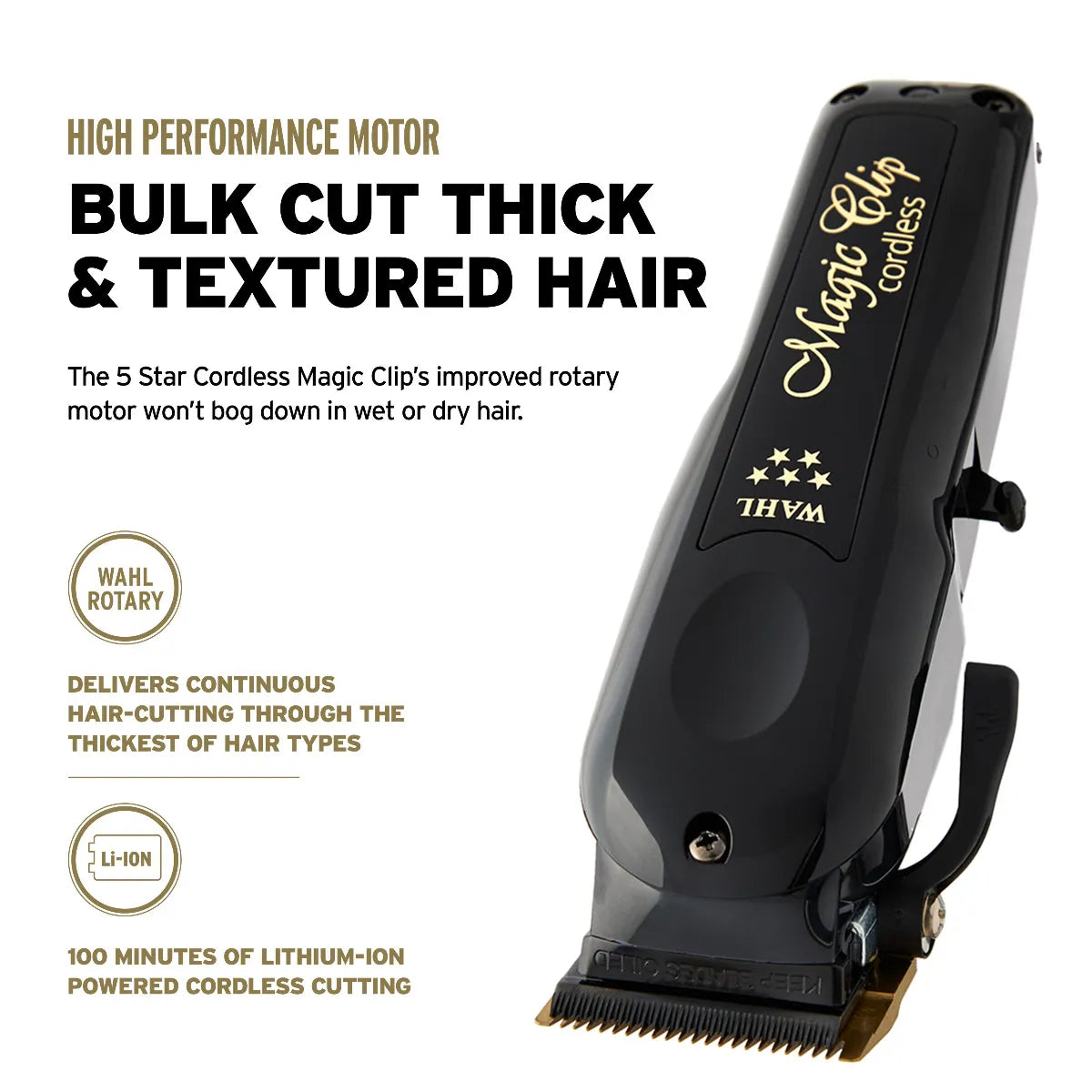 Wahl Professional Cordless Barber Combo Includes Magic Clip Blending Clipper and Detailer Li Trimmer 100 Min Runtime