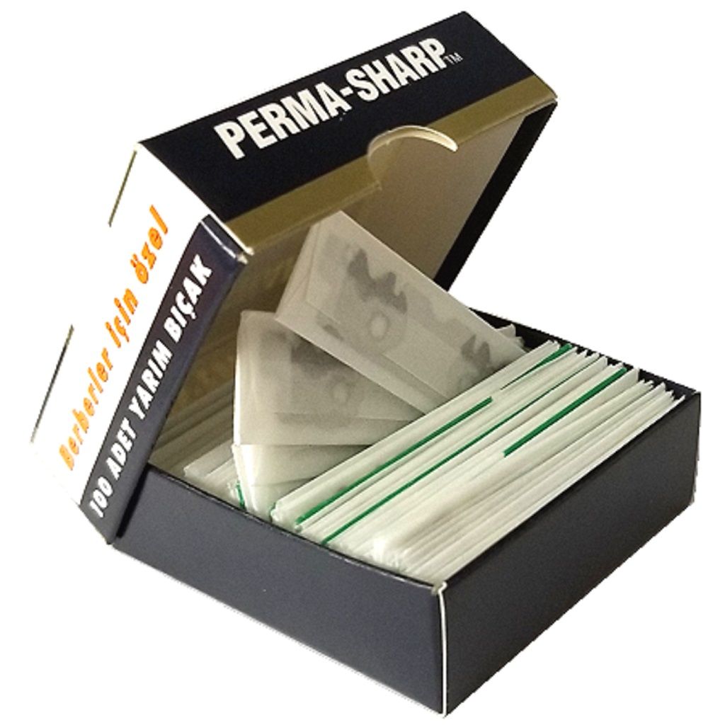 100 Perma-Sharp Straight Edge Razor Blades