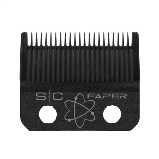 Replacement Fixed Black Diamond Carbon DLC Faper Hair Clipper Blade with Moving Black Diamond Carbon Slim Deep Tooth Cutter set